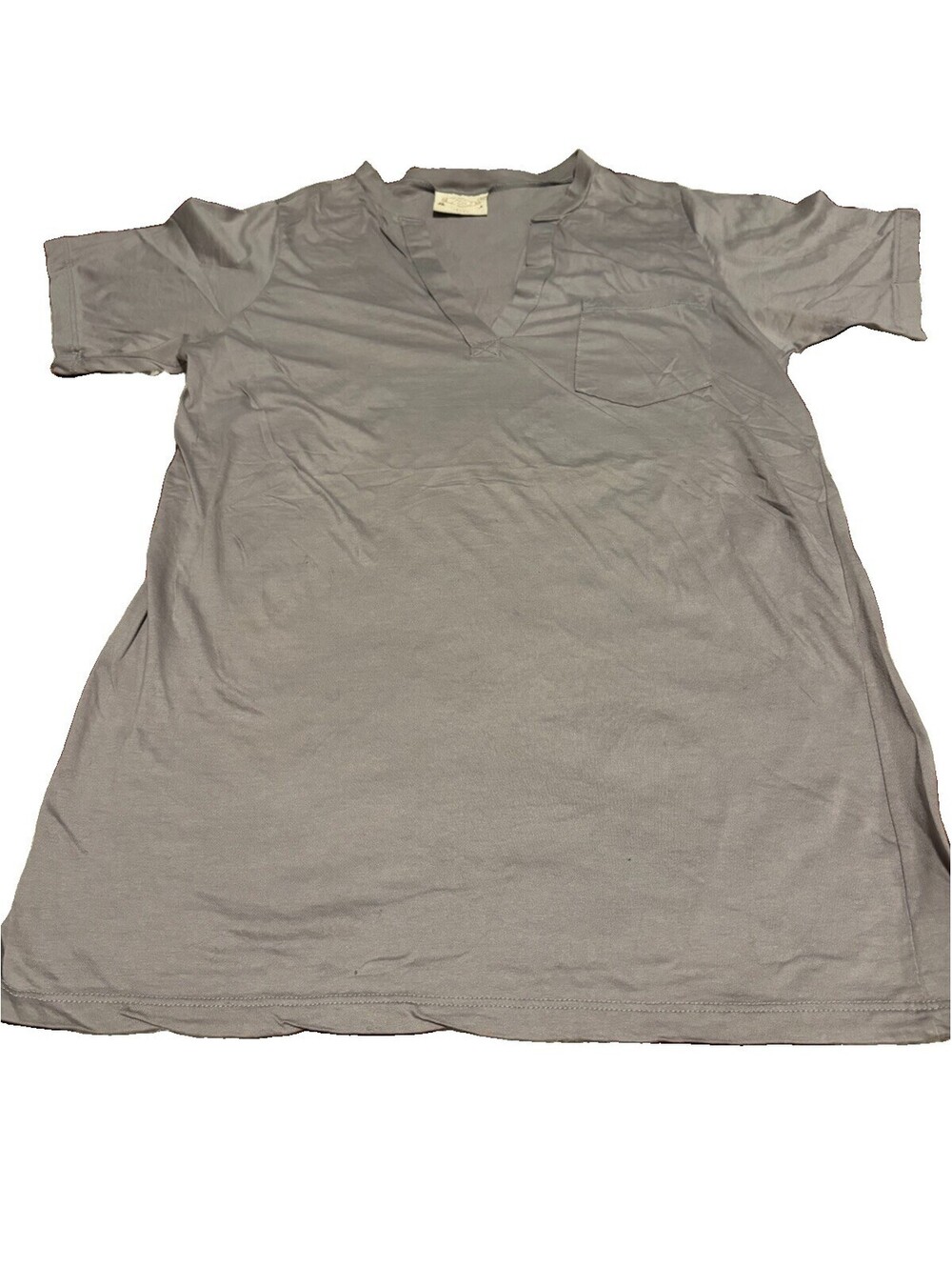Women’s Lavender Pocket V Neck pocket Tee Made in Italy